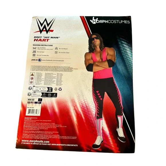 Bret Hart Pink and Black Costume - Picture 2 of 6
